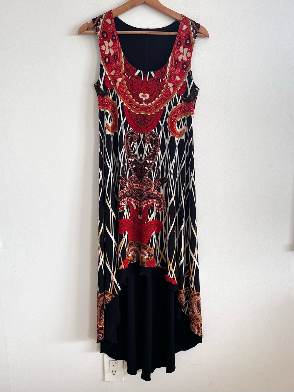 Reversible soft stretchy jersey knit reversible high low maxi resortwear dress